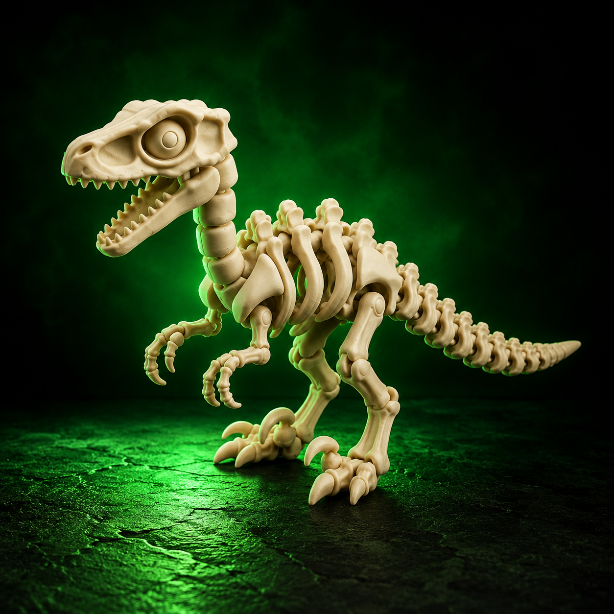 Fóssil de Velociraptor Articulado